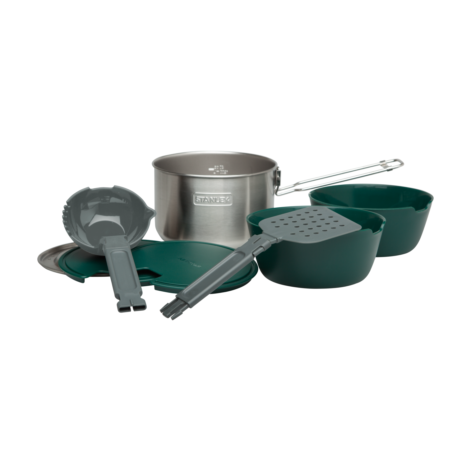 All In One Two Bowl Cook Set Stainless Steel Camp Cookware