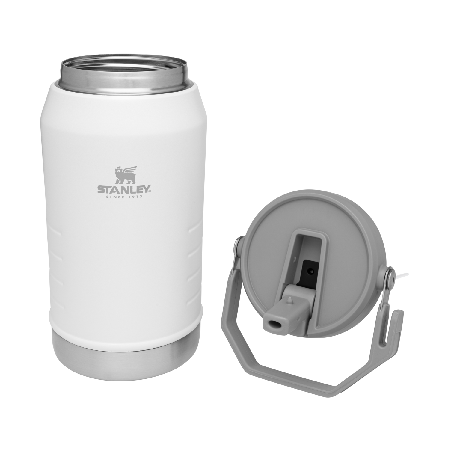 Stanley IceFlow 64 oz Stainless Steel Tumbler in Polar White with flip straw lid