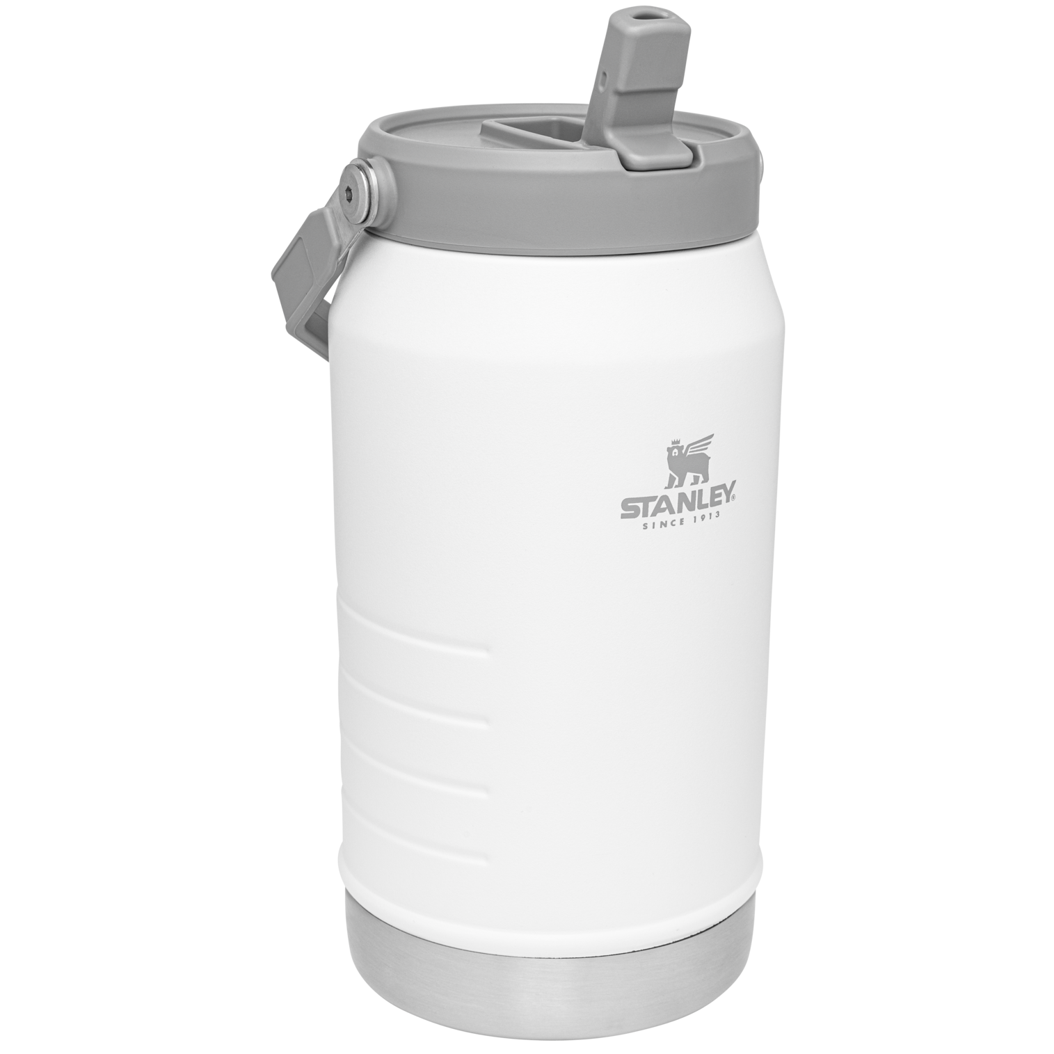 Stanley IceFlow 64 oz Stainless Steel Tumbler in Polar White with flip straw lid