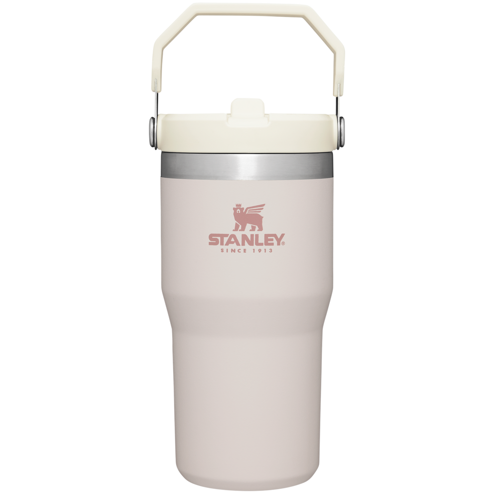 Stanley The IceFlow FlipStraw Tumbler Water Bottle 20 OZ In Rose Quartz