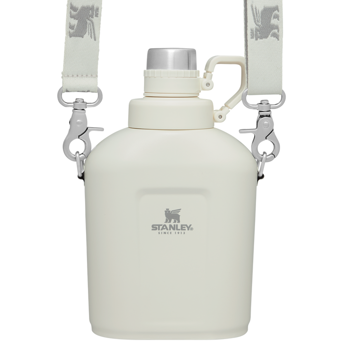 Stanley 1.1 QT Classic Canteen with Carrying Strap in Cream