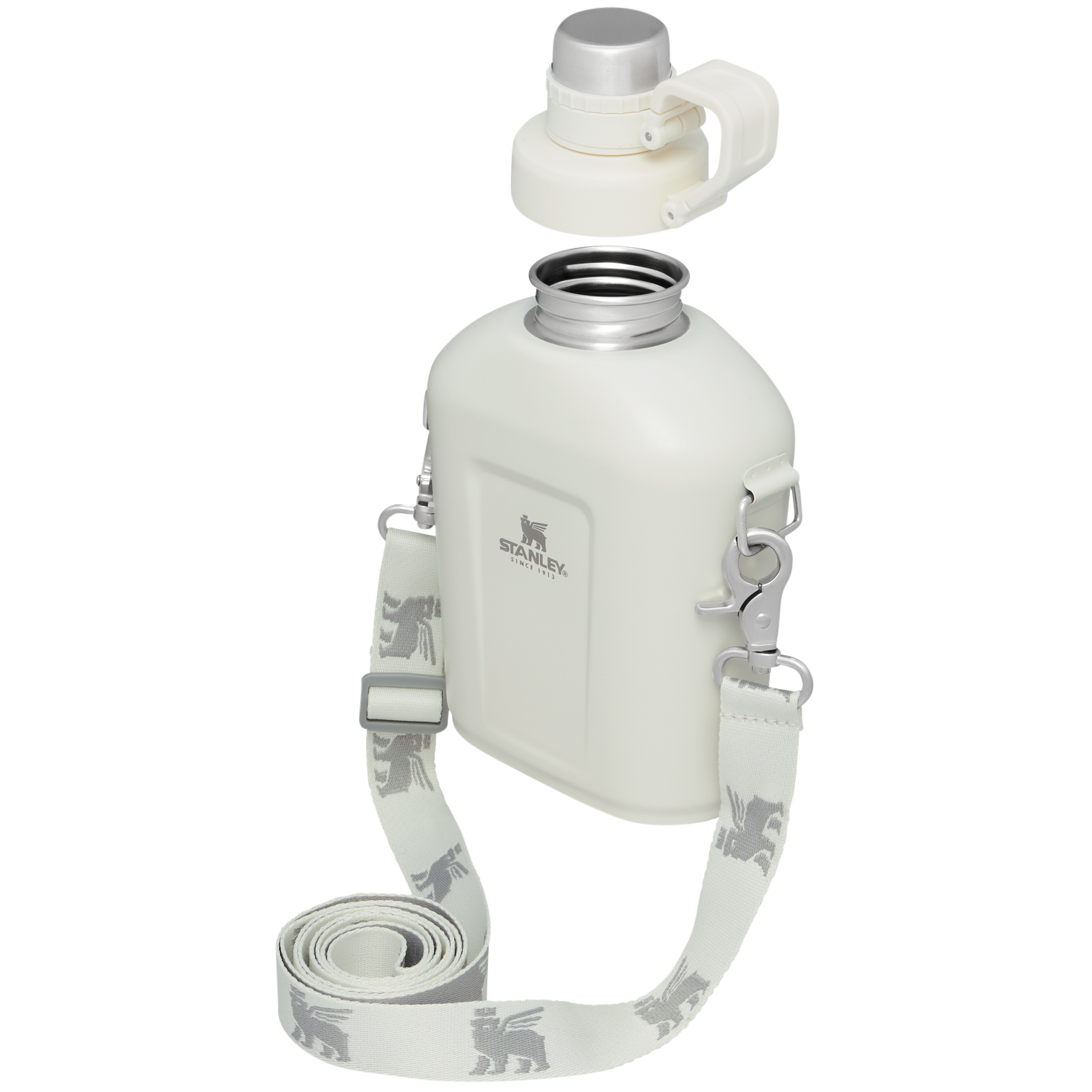 Stanley 1.1 QT Classic Canteen with Carrying Strap in Cream