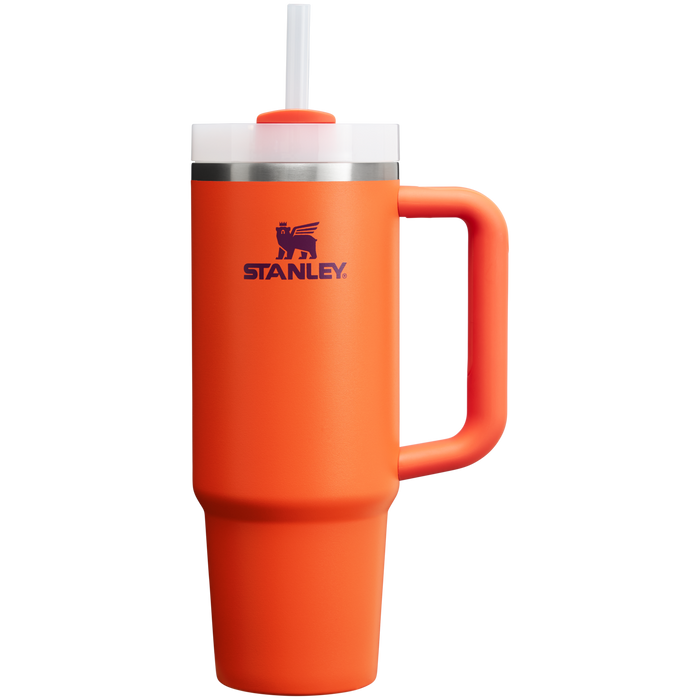 Stanley Quencher H2.O FlowState Tumbler Cup 30 OZ In Tigerlily Plum Orange