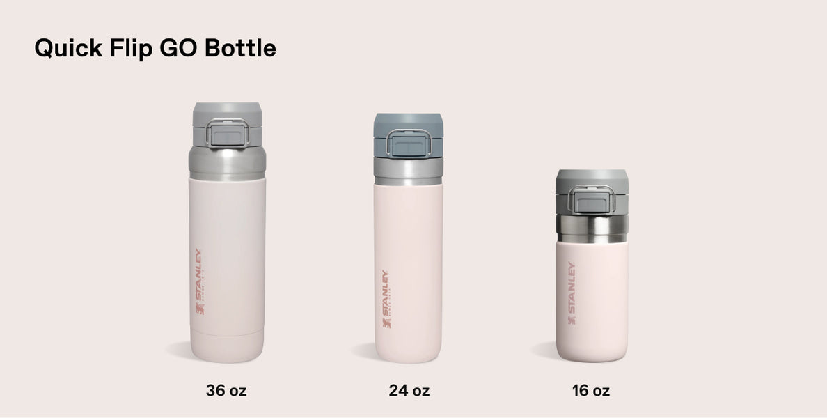 Size comparison chart for The Quick Flip Go Bottle | 24 OZ