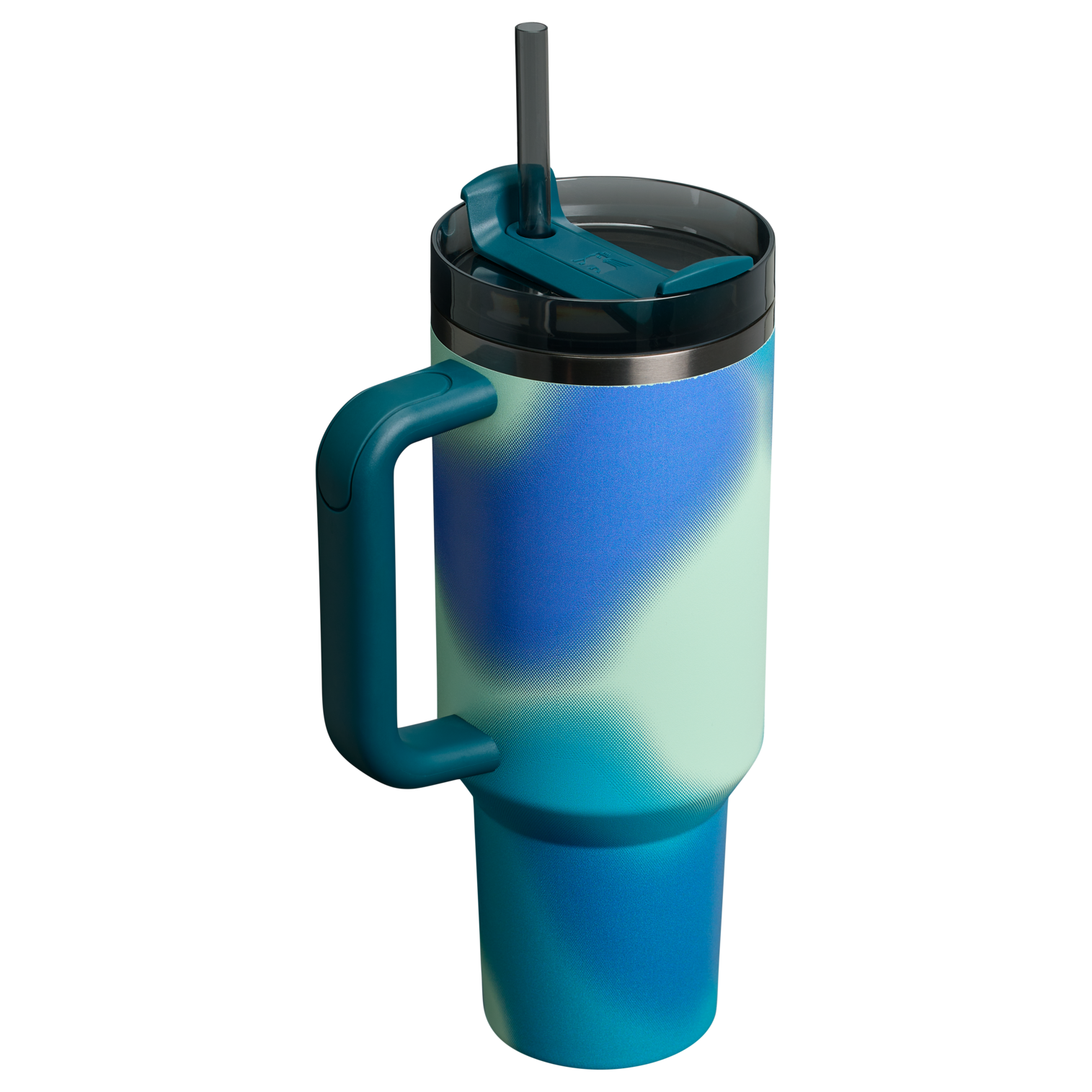 The Stanley Quencher Flipstraw ProTour Tumbler 40OZ Cup In Coastal Teal Motion Blue