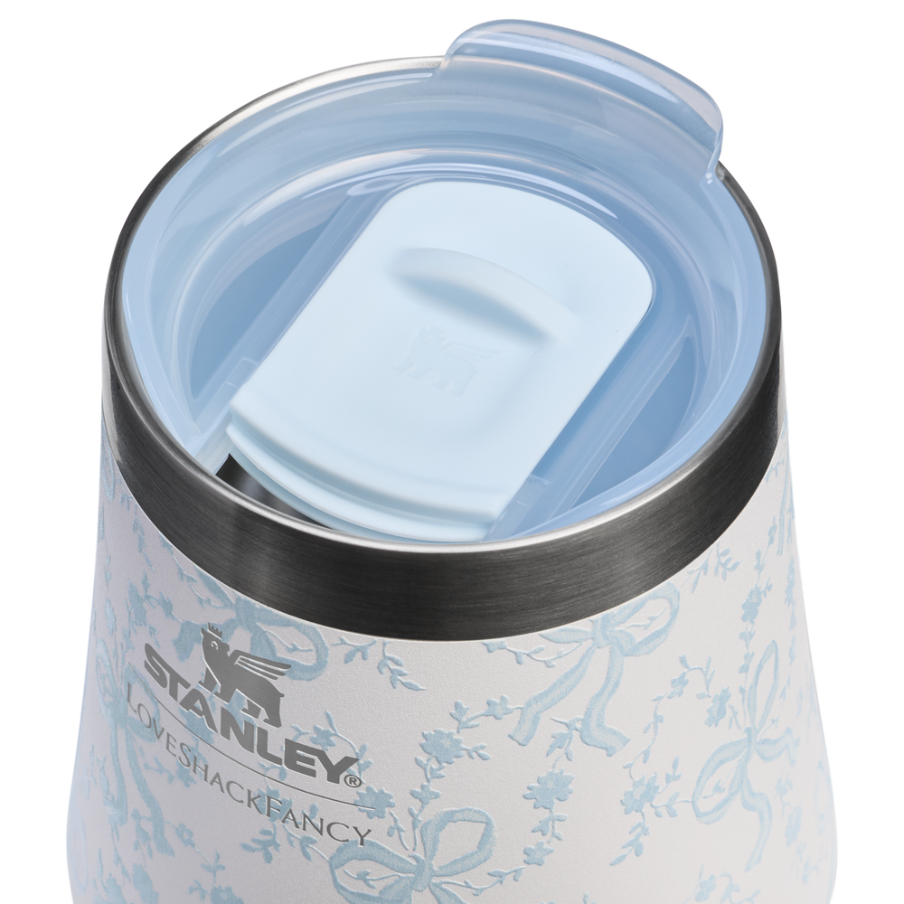 Stanley 1913 Stanley 1913 x LoveShackFancy Holiday The Reserve Wine Tumbler Set 11 OZ (2-pack) in Coquette Bow Winter Ice | View 4