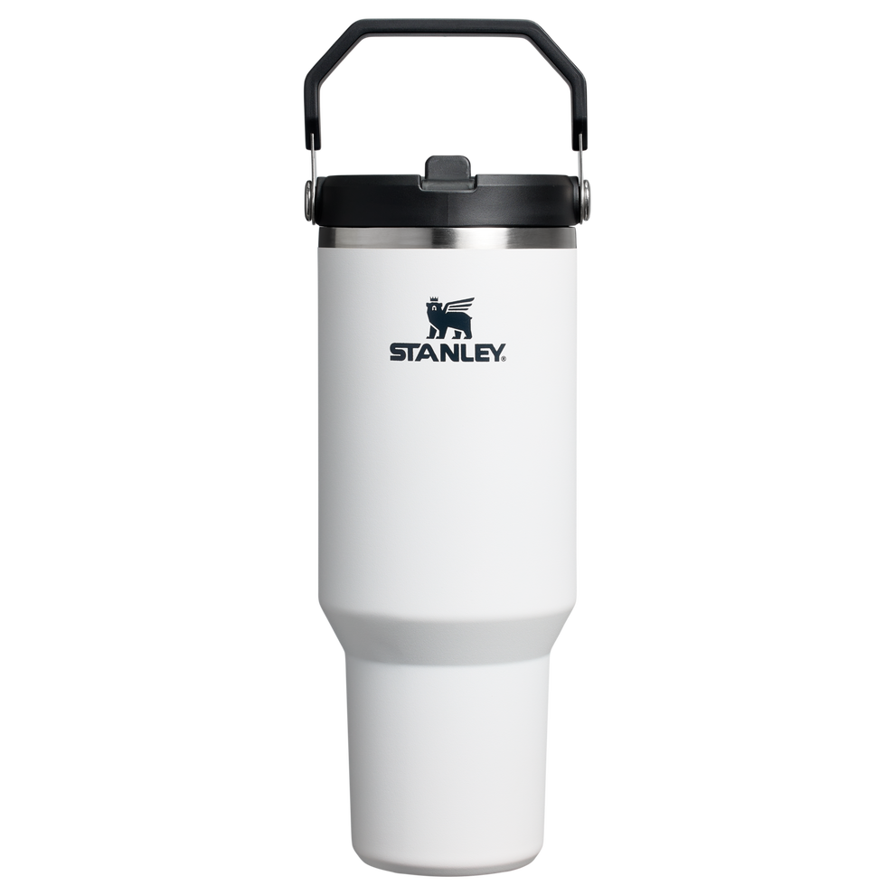Stanley 40 OZ Ice Flow Flip Straw Insulated Tumbler In Chalk White