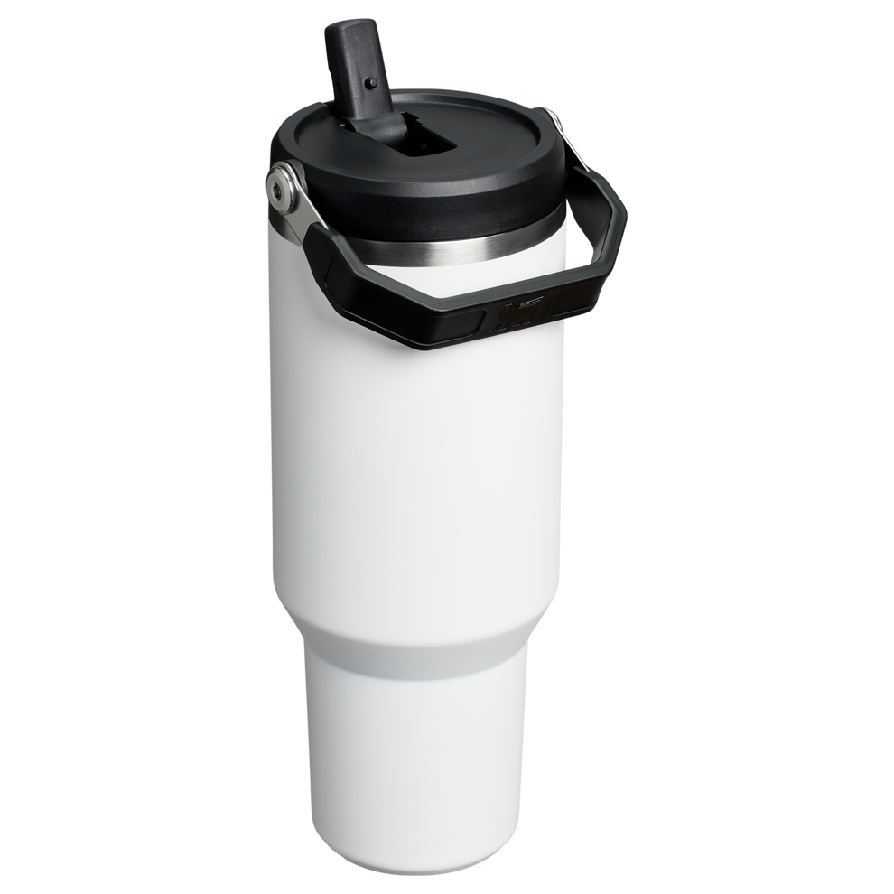 Stanley 40 OZ Ice Flow Flip Straw Insulated Tumbler In Chalk White