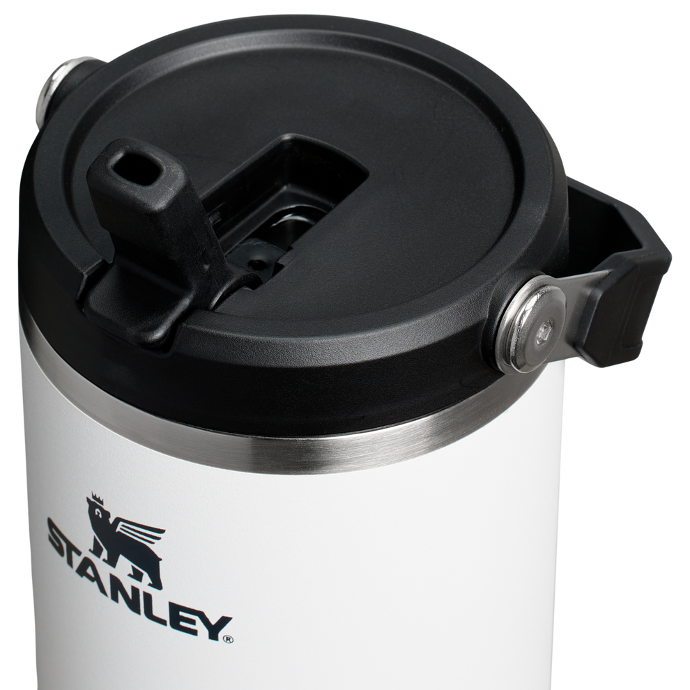 Stanley 40 OZ Ice Flow Flip Straw Insulated Tumbler In Chalk White