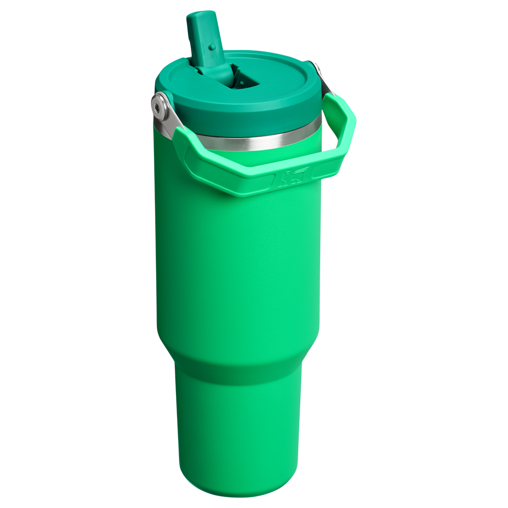 Stanley 40 OZ Ice Flow Flip Straw Insulated Tumbler In Meadow Green