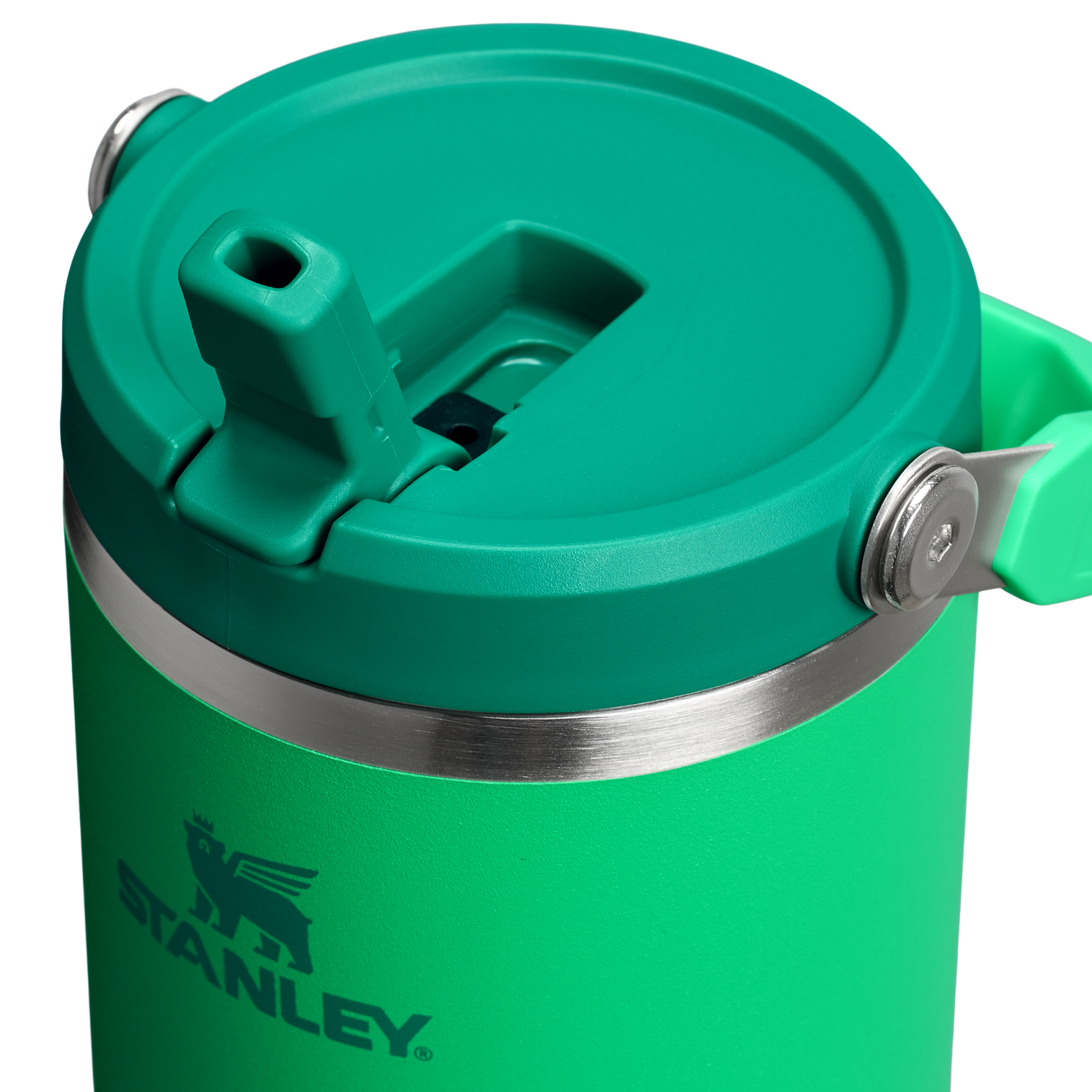 Stanley 40 OZ Ice Flow Flip Straw Insulated Tumbler In Meadow Green