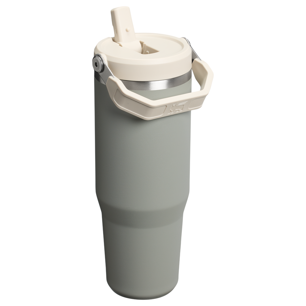 Stanley 30 OZ Ice Flow Flip Straw Insulated Tumbler In Sage Grey