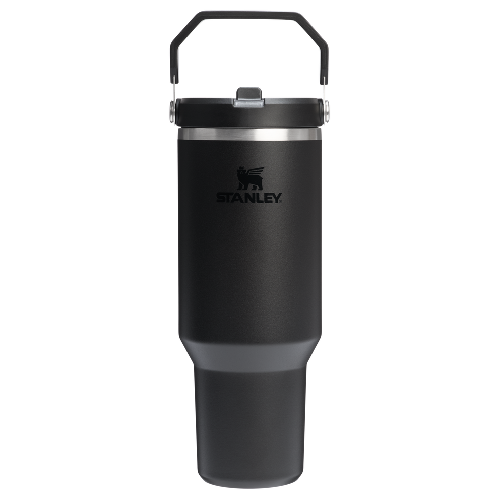Stanley 40 OZ Ice Flow Flip Straw Insulated Tumbler In Black