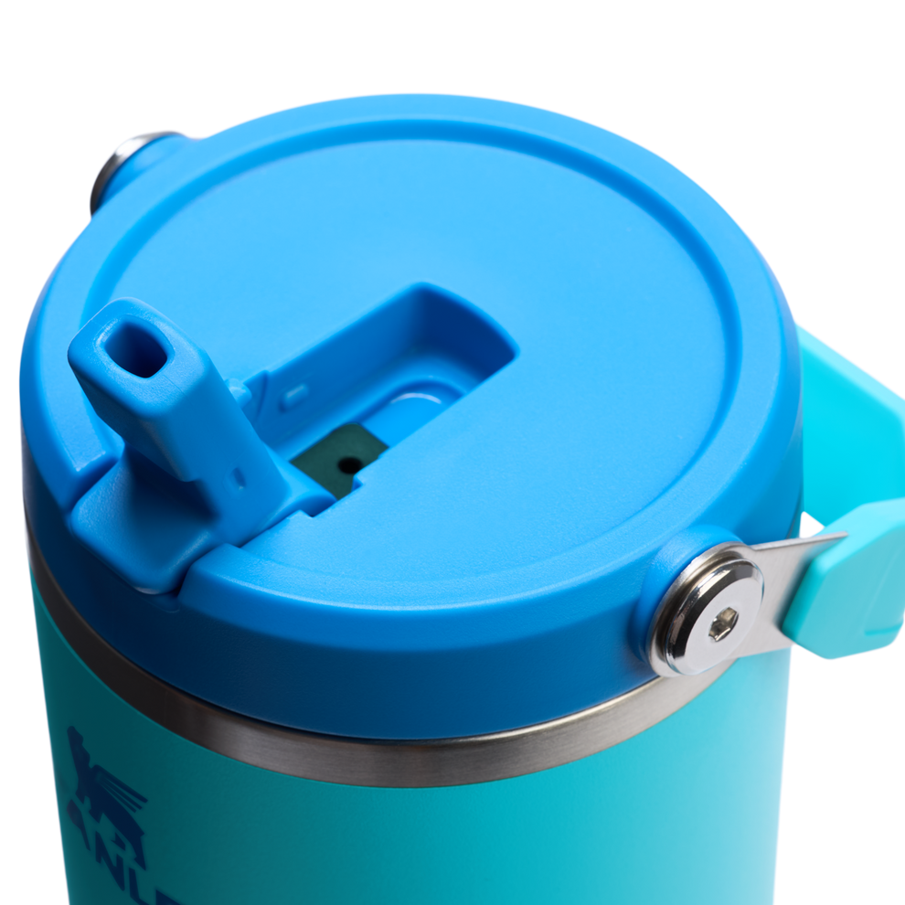 Stanley 40 OZ IceFlow Flip Straw Stainless Steel Tumbler In Splash Blue