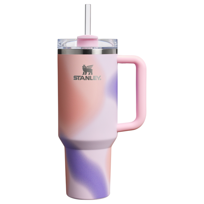 The Stanley Quencher H2.O FlowState Tumbler 40 OZ Cup In Rose Petal Motion