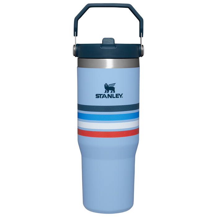 Stanley 30 OZ IceFlow Flip Straw Stainless Steel Tumbler In Cornflower Mesh