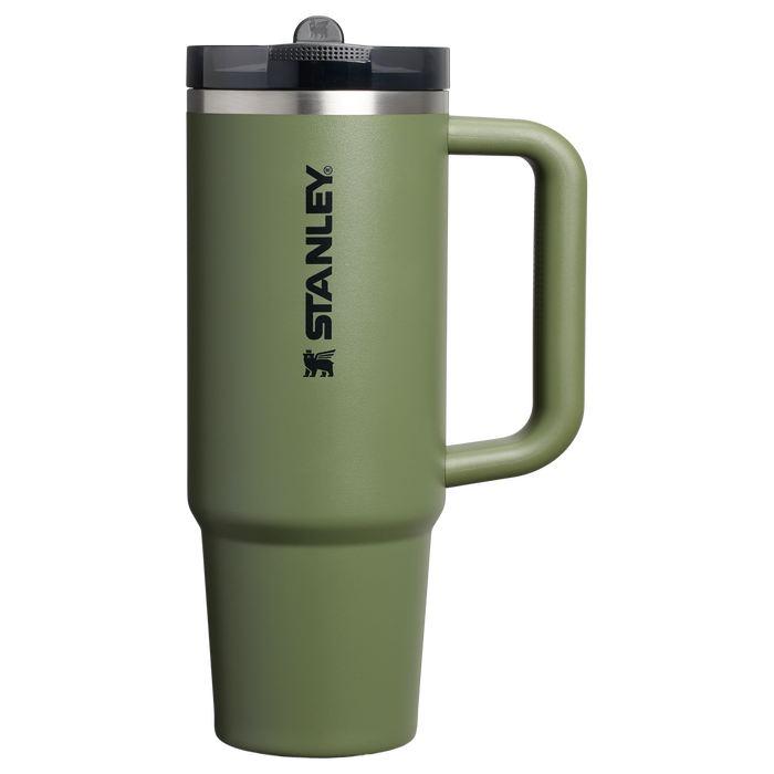 Stanley 30 OZ Quencher Flip Straw ProTour Tumber In Dried Pine Green