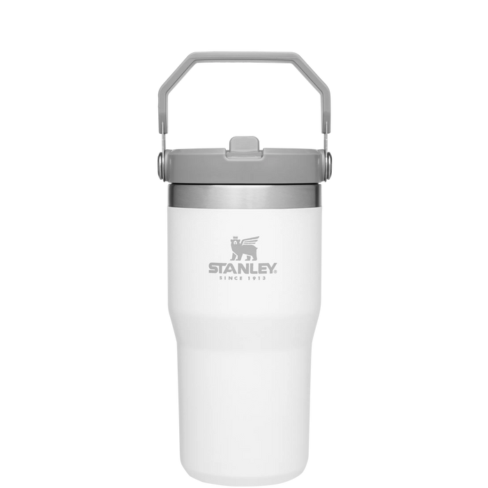 Stanley The IceFlow FlipStraw Tumbler Water Bottle 20 OZ In Polar White