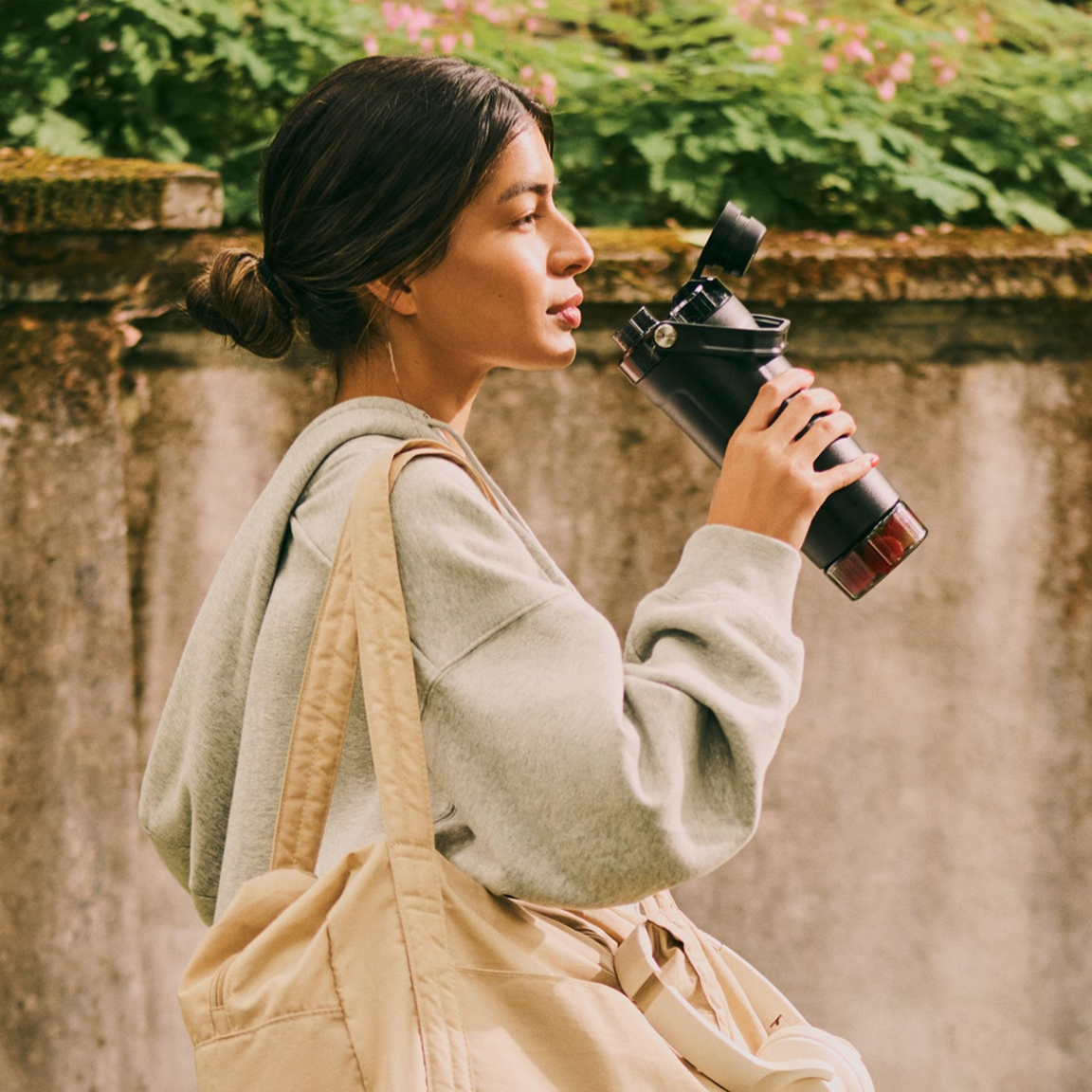 Women Drinking From Stanley Stainless Steel Activate Shaker