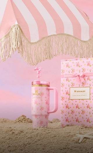 Stanley LoveShackFancy Tumbler On Beach