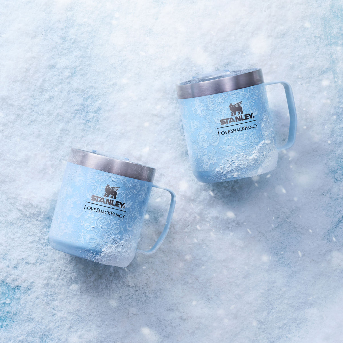 Stanley 1913 Stanley 1913 x LoveShackFancy Holiday Everyday Camp Mug Set 12 OZ in Toscana Toile Alpine Blue | View 5