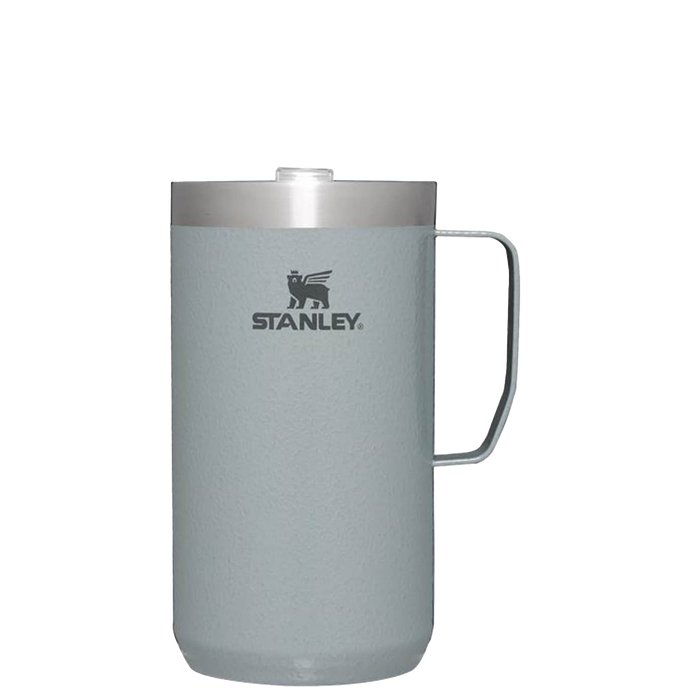 The Stanley Stay-Hot Camp Mug 24 OZ In Hammertone Silver