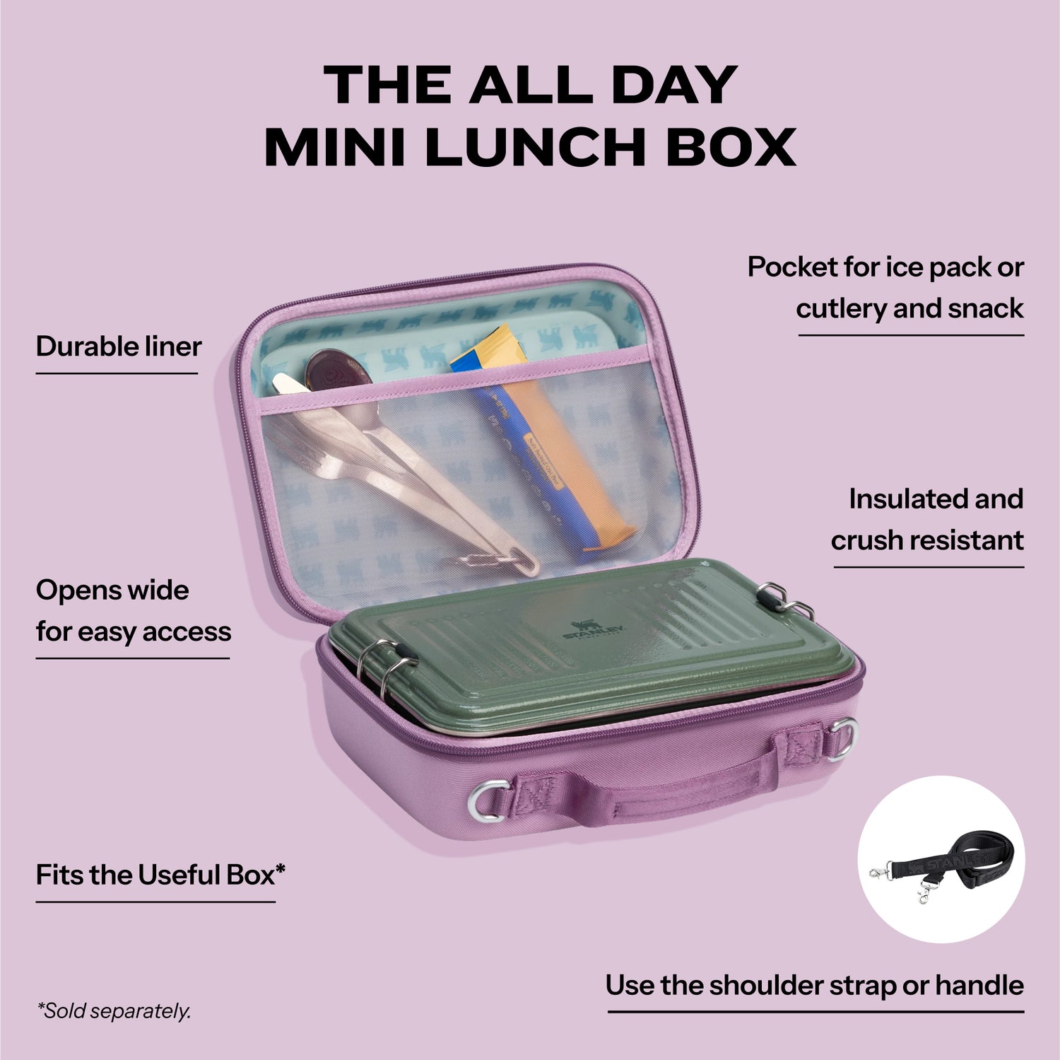 Stanley 1913 All Day Mini Lunch Box 4.2 QT in Lilac | View 6