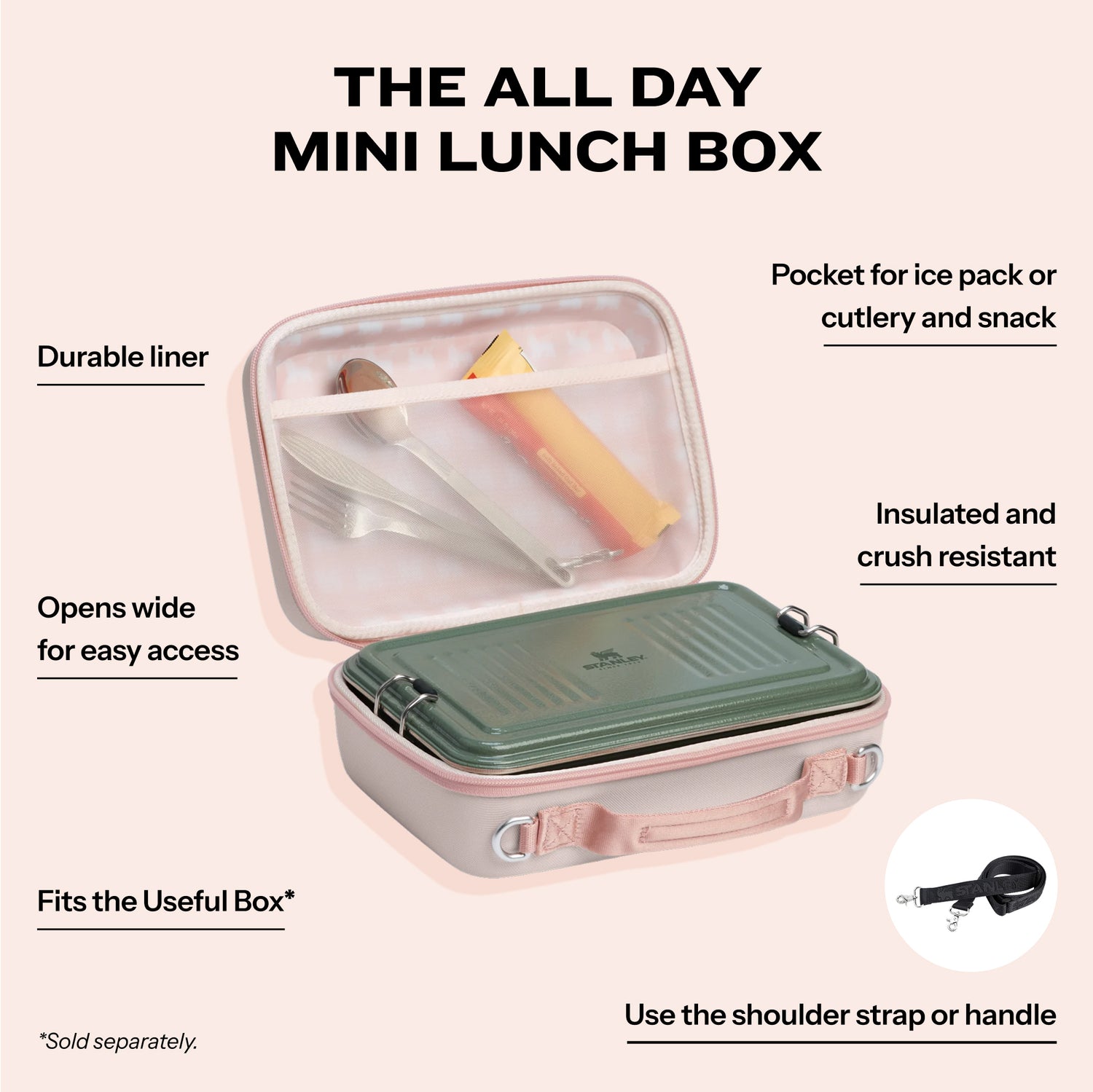 Stanley 1913 All Day Mini Lunch Box 4.2 QT in Rose Quartz | View 6