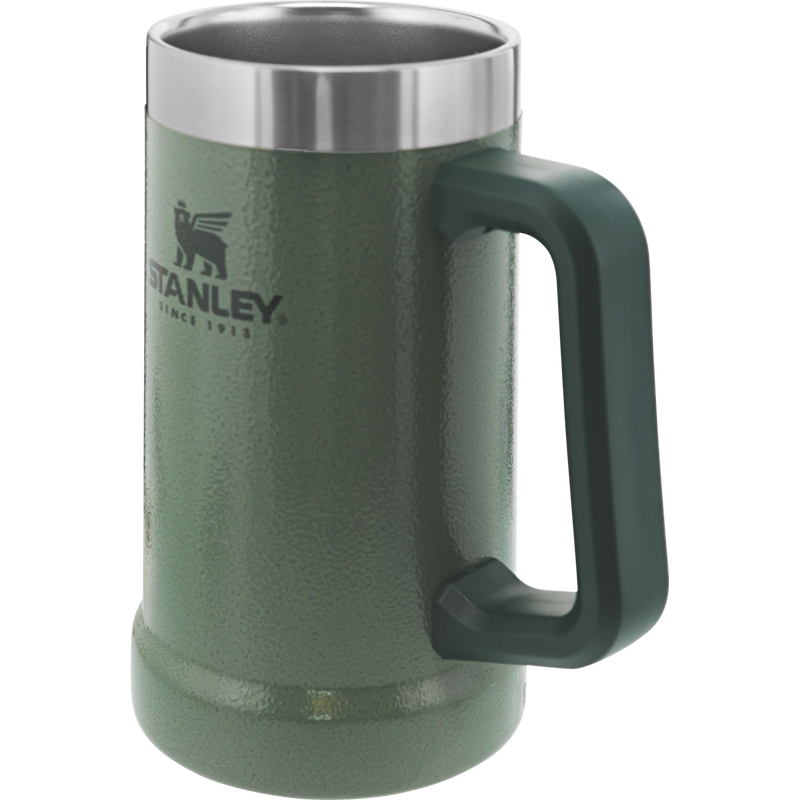 Stanley 1913 Adventure Big Grip Beer Stein 24 OZ in Hammertone Green