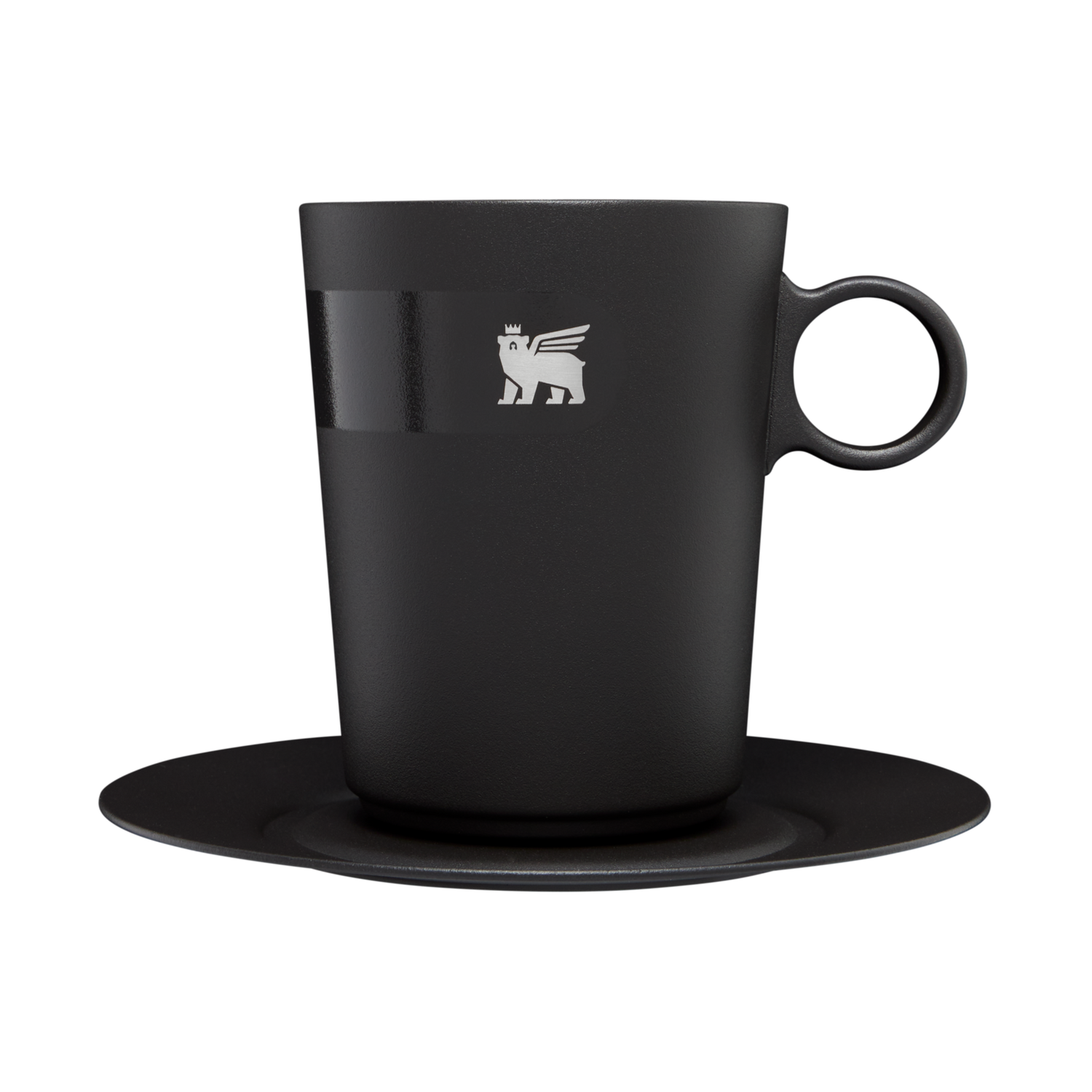 Stanley 1913 The DayBreak Café Latte Cup & Stillness Saucer 10.6 OZ in Matte Black | View 1