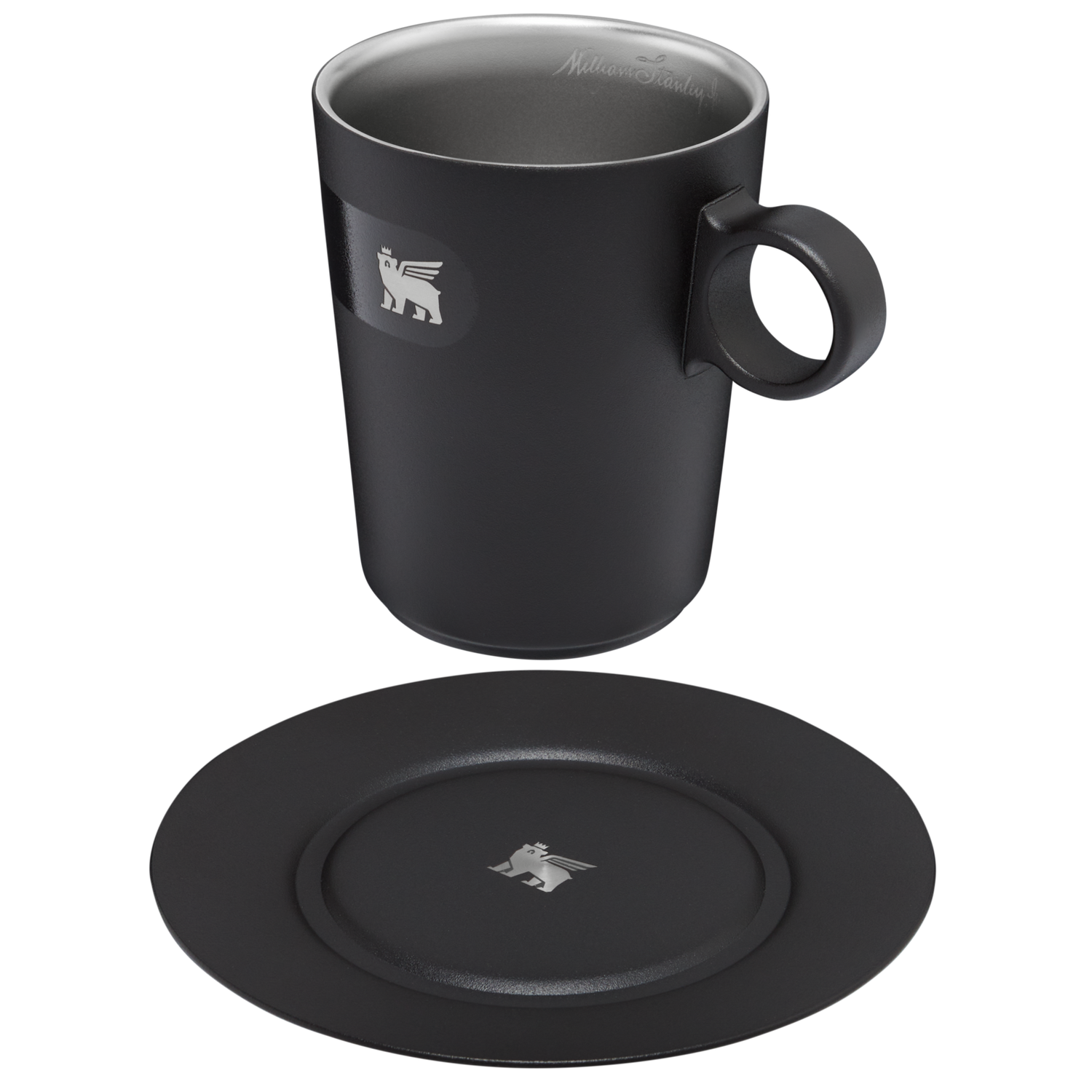 Stanley 1913 The DayBreak Café Latte Cup & Stillness Saucer 10.6 OZ in Matte Black | View 1