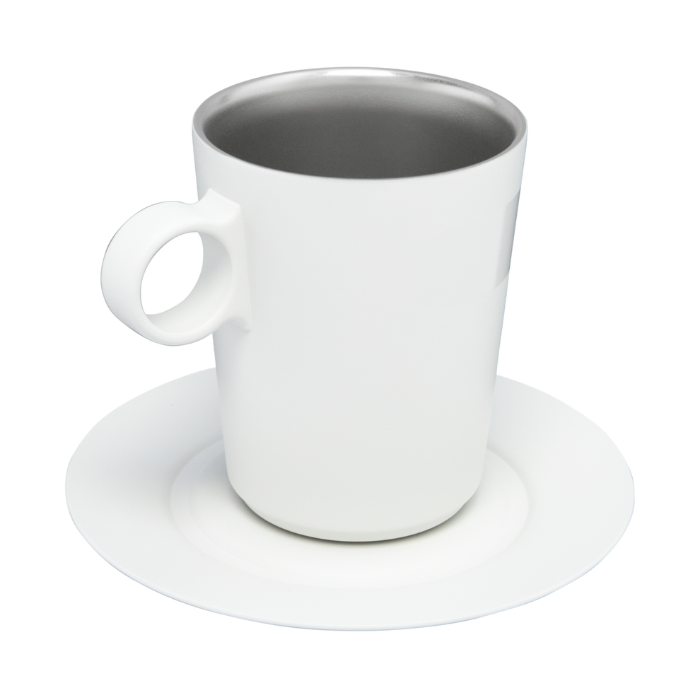 Stanley 1913 The DayBreak Café Latte Cup & Stillness Saucer 10.6 OZ in Pale Stone