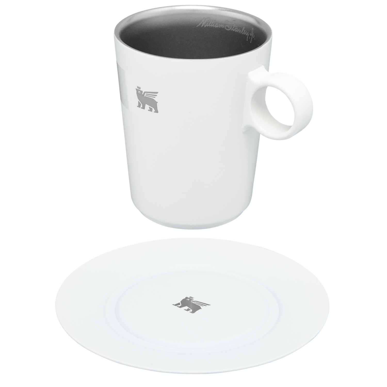 Stanley 1913 The DayBreak Café Latte Cup & Stillness Saucer 10.6 OZ in Pale Stone | View 2