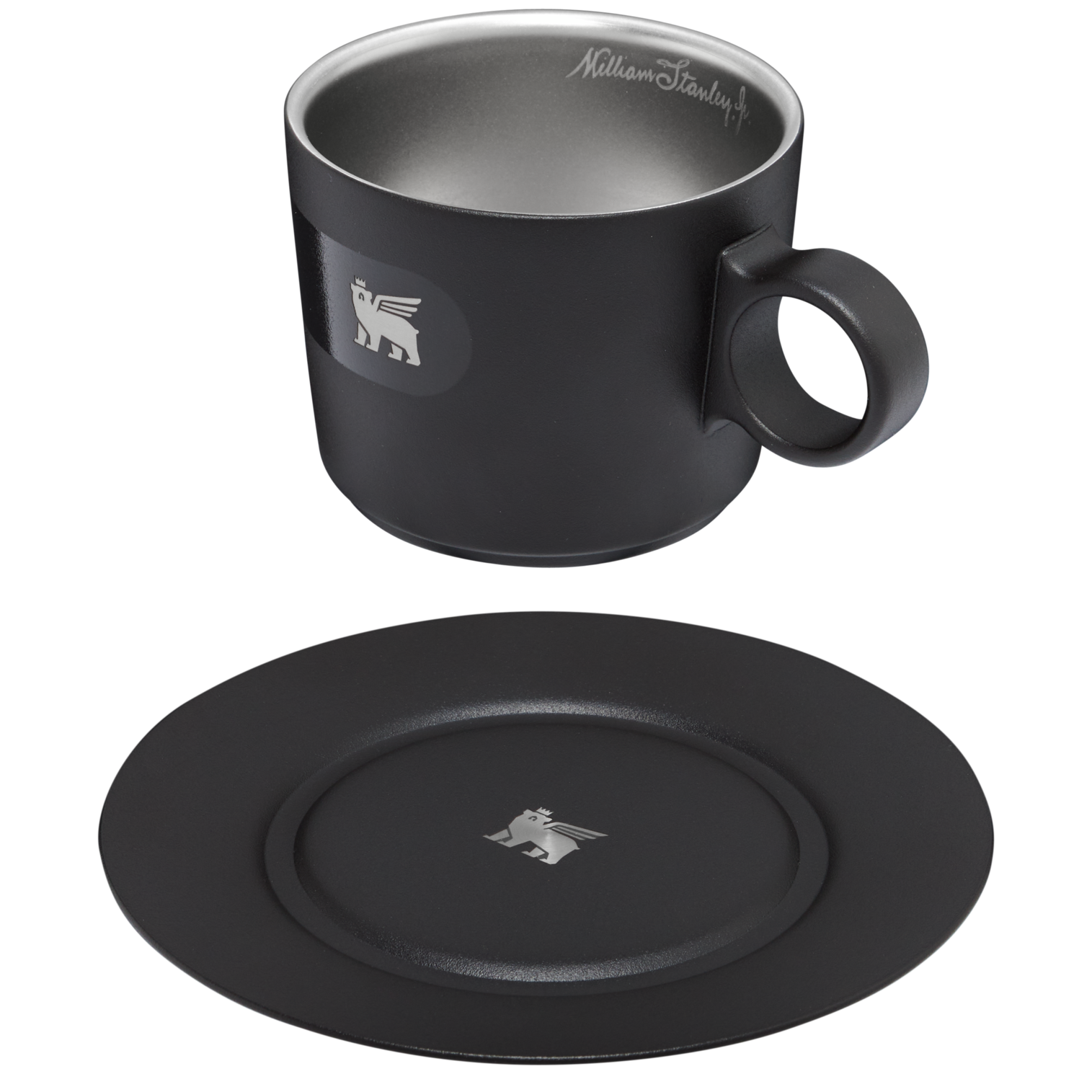 The DayBreak Cappuccino Cup & Stillness Saucer | 6.5 OZ: Foundry Black
