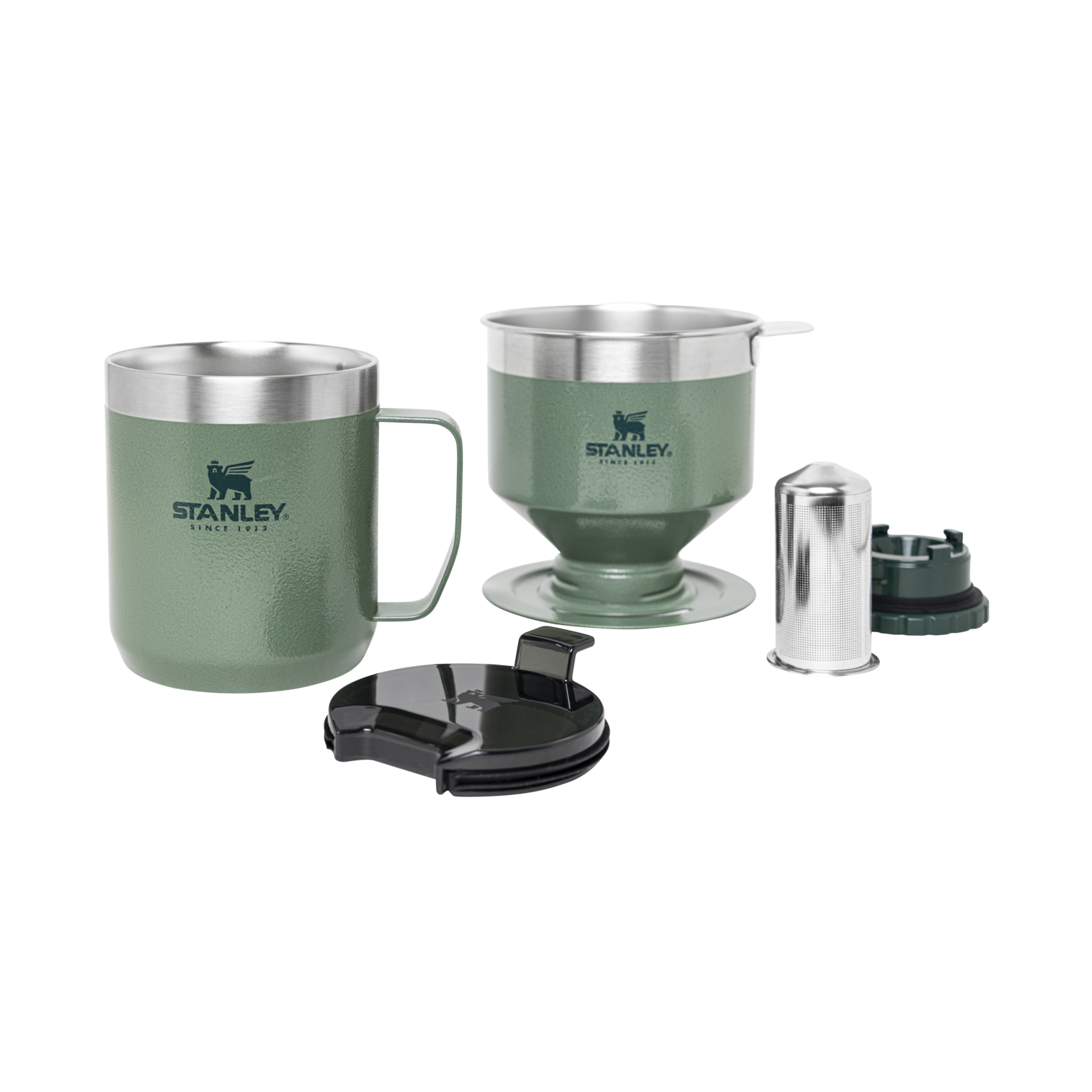 Classic Perfect-Brew Pour Over Set: Hammertone Green