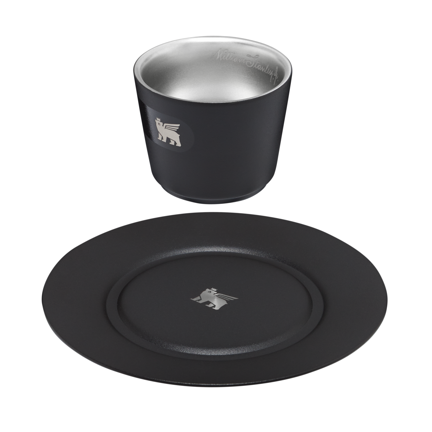 The DayBreak Demitasse Cup & Stillness Saucer | 2.2 OZ: Foundry Black