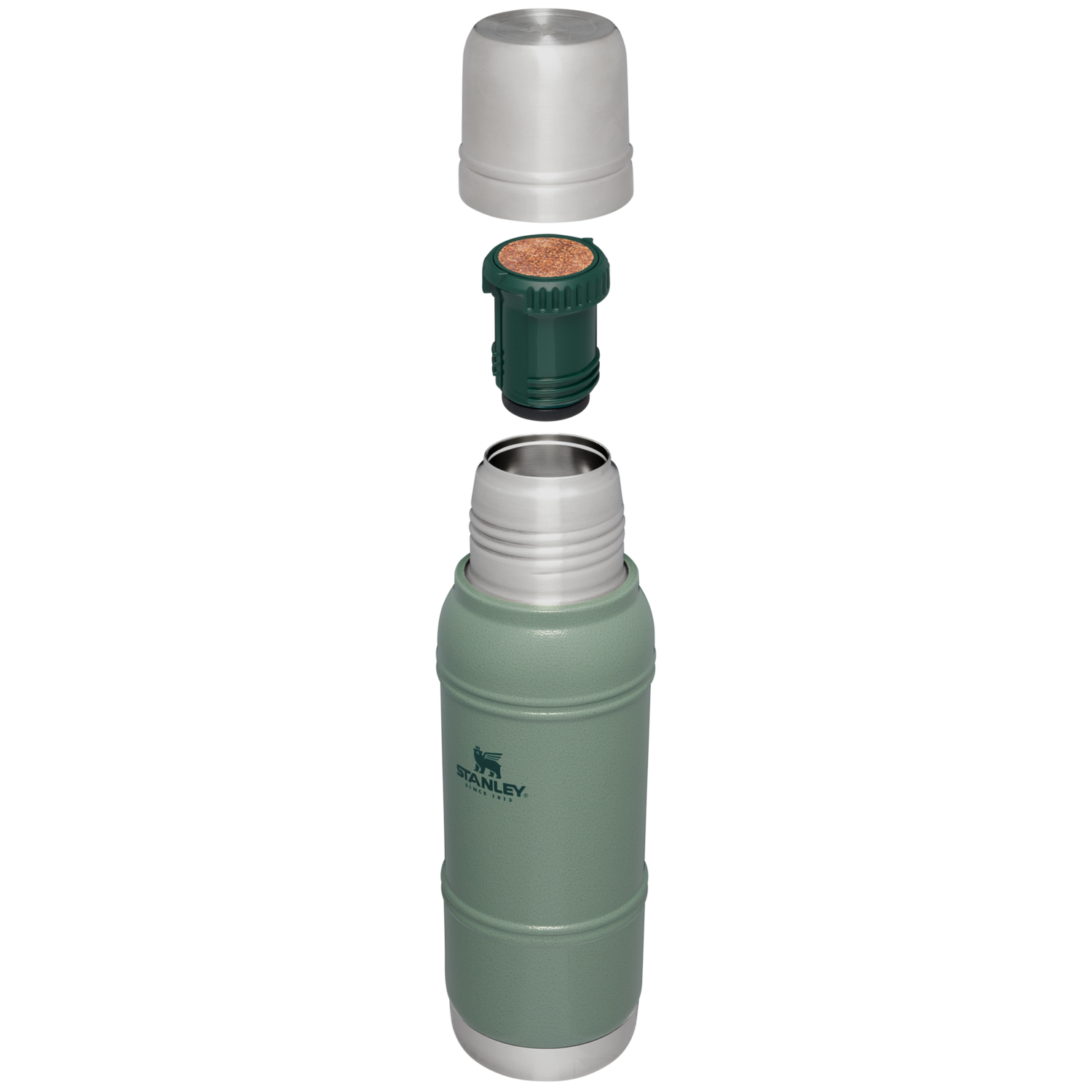 Stanley 1913 Artisan Thermal Bottle 1.1QT in Hammertone Green | View 2