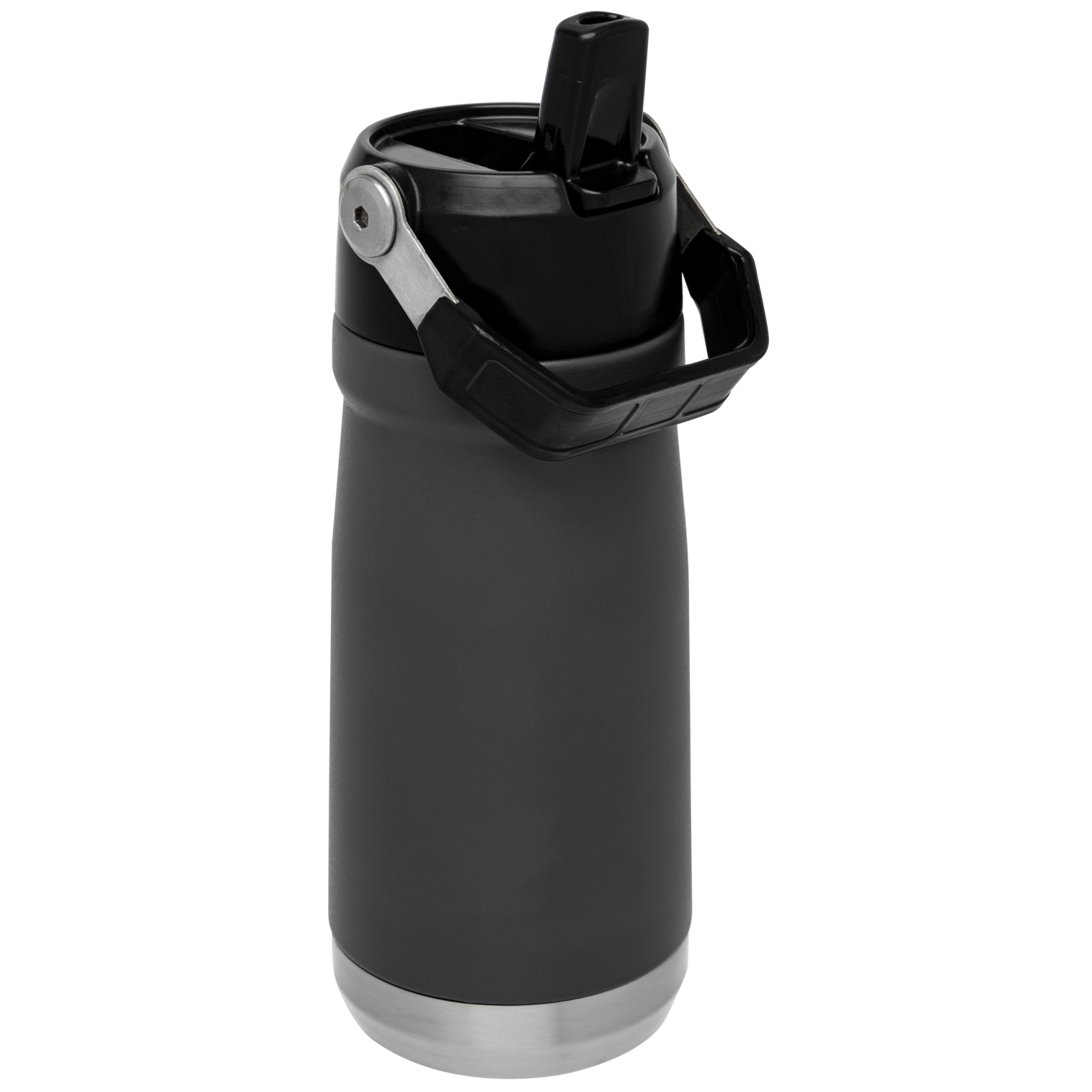 The IceFlow Flip Straw Water Bottle | 17 OZ: Charcoal