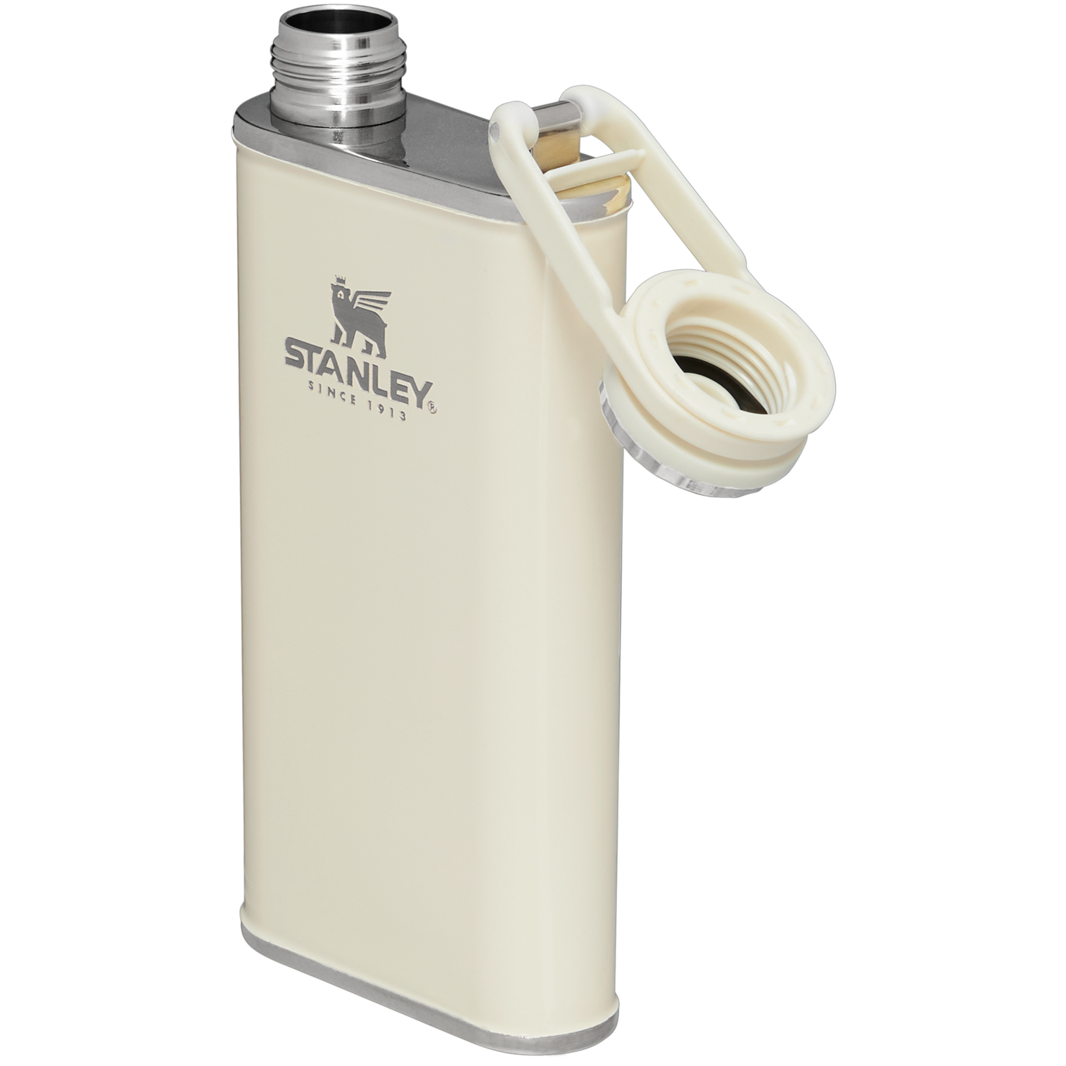 Classic Easy Fill Wide Mouth Flask | 8 OZ: Cream Gloss