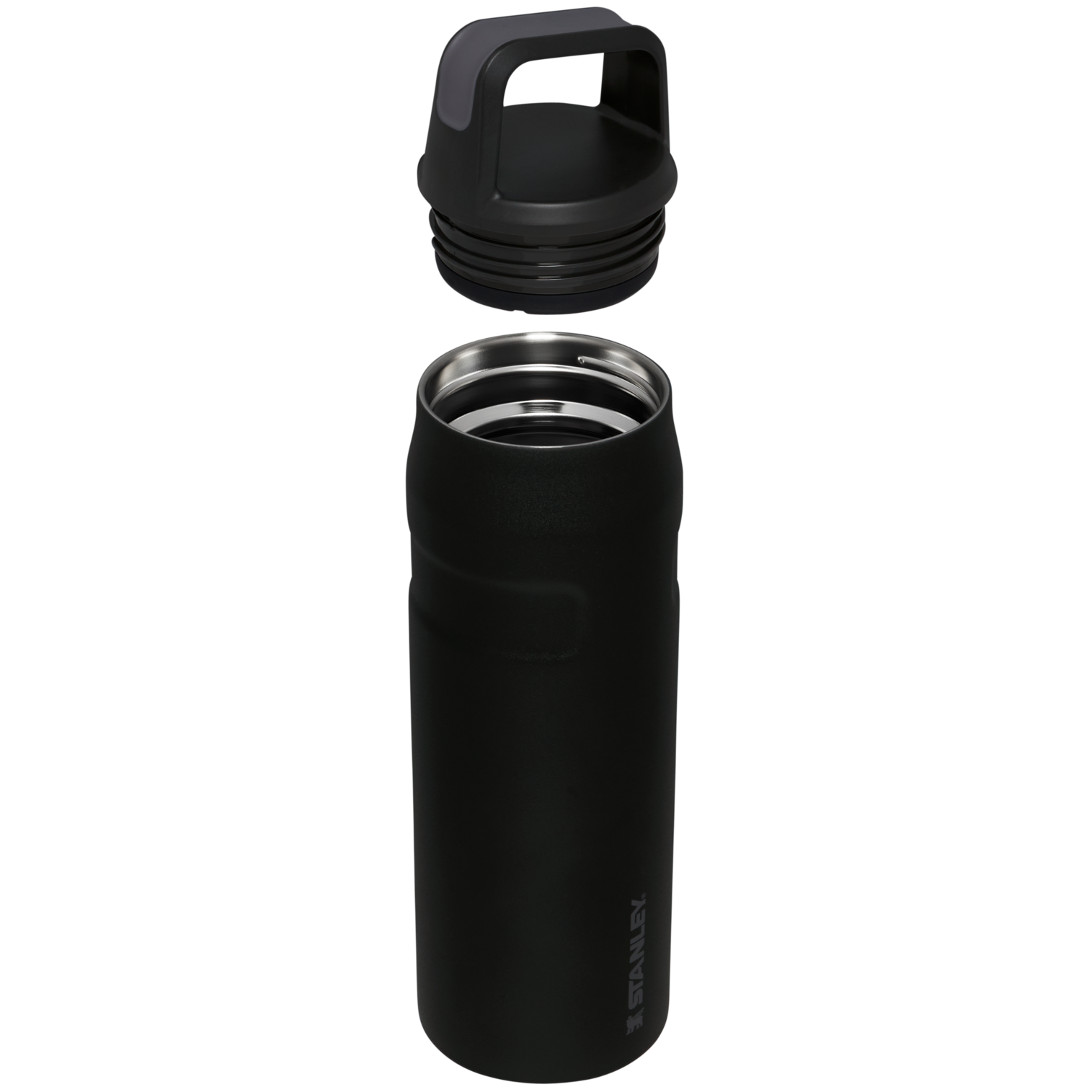 IceFlow™ AeroLight™ Bottle with Cap and Carry+ Lid | 24 OZ: Black