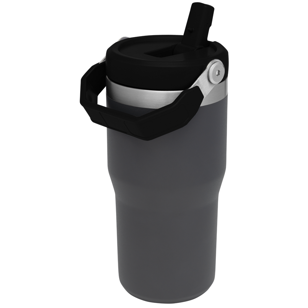 Stanley The IceFlow FlipStraw Tumbler Water Bottle 20 OZ In Charcoal
