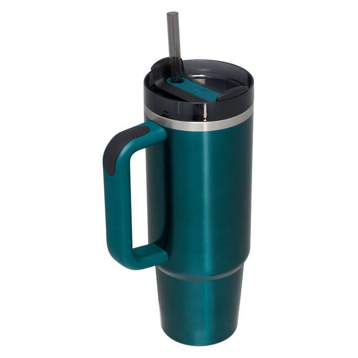 The Quencher H2.0 FlowState 30 oz Tumbler Skins | Baby Blue Designer Skin for Stanley The Quencher H2.0 FlowState 30 oz Tumbler | Carbon Fiber 