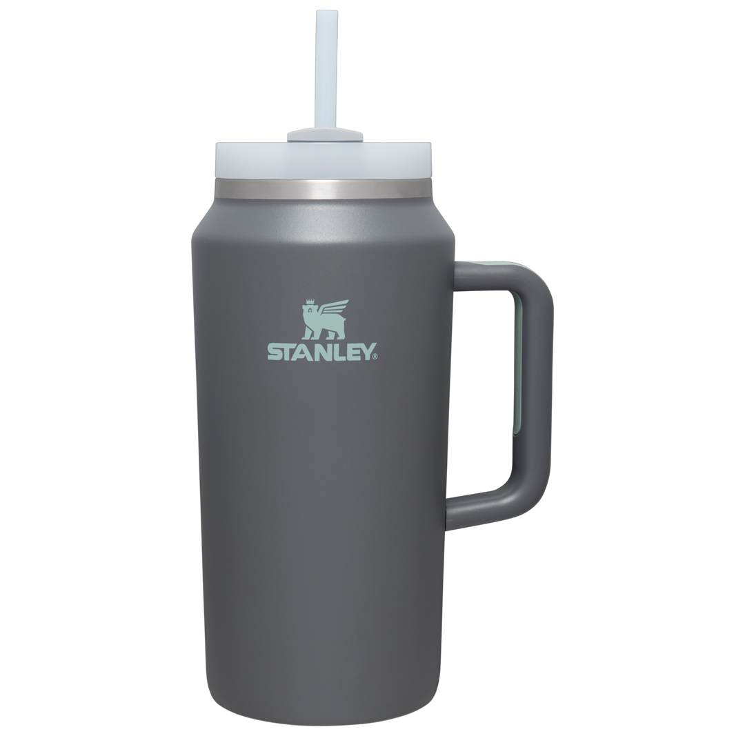 Stanley The Quencher H2.0- Eucalyptus in 2023  Cute water bottles, Stanley,  Starbucks cup art