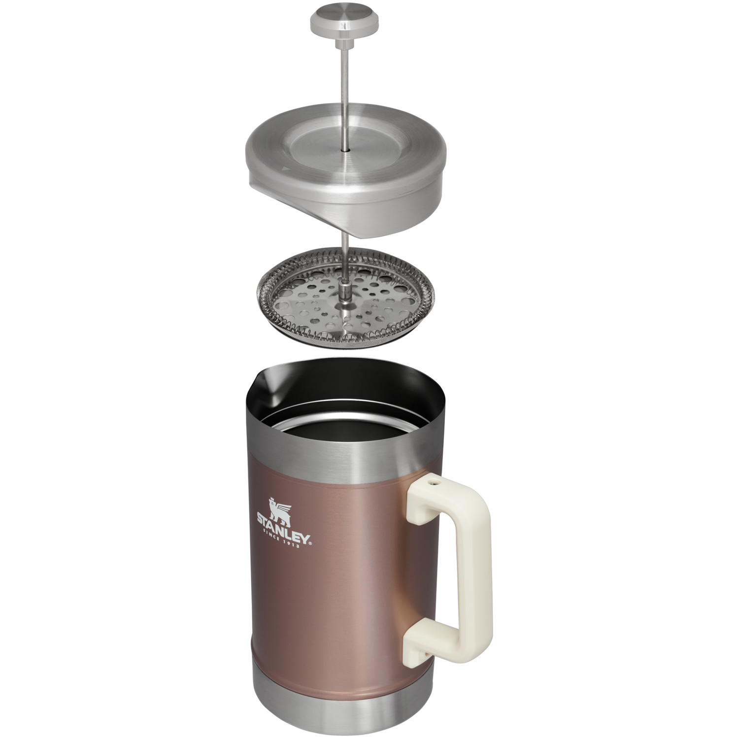 Stanley 1913 Classic Stay Hot French Press 48 OZ in Rose Quartz Glow | View 2
