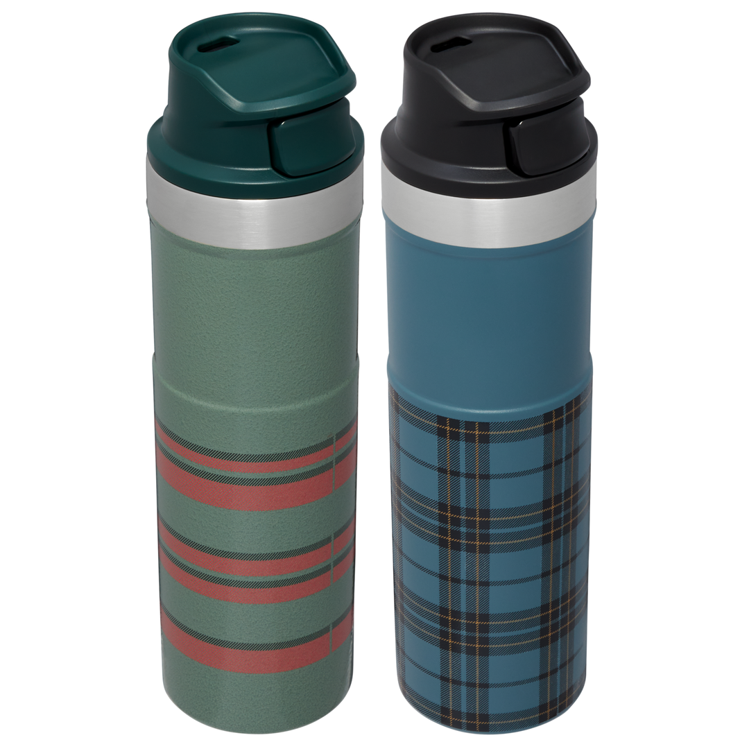 Stanley Classic Trigger Action Leak Proof Insulated Travel Mug Twin Pack 20  oz - Hammertone Green and Nightfall