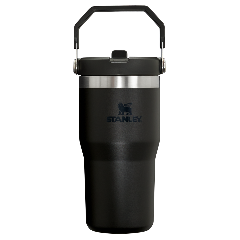 Stanley The IceFlow FlipStraw Tumbler Water Bottle 20 OZ In Black