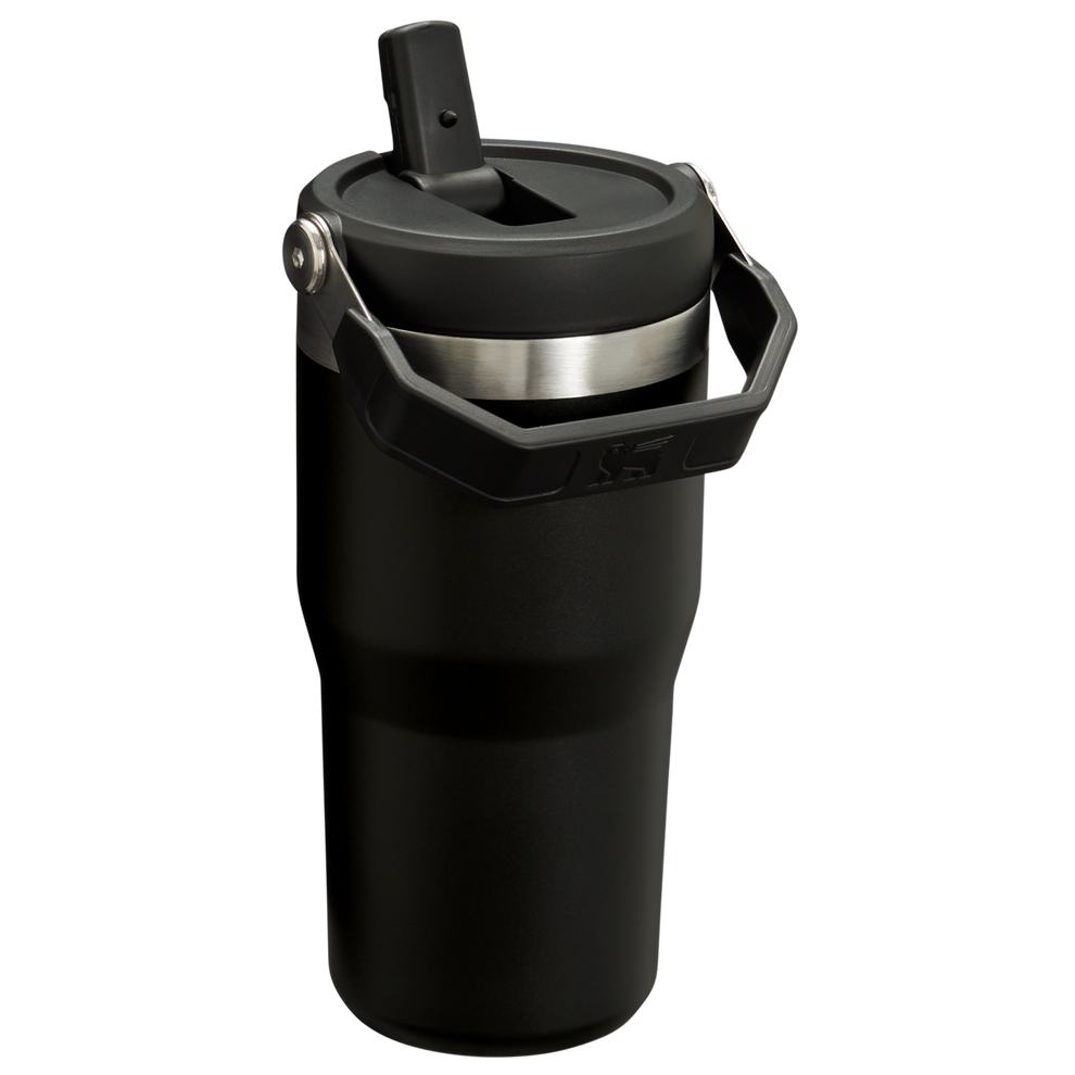 Stanley The IceFlow FlipStraw Tumbler Water Bottle 20 OZ In Black