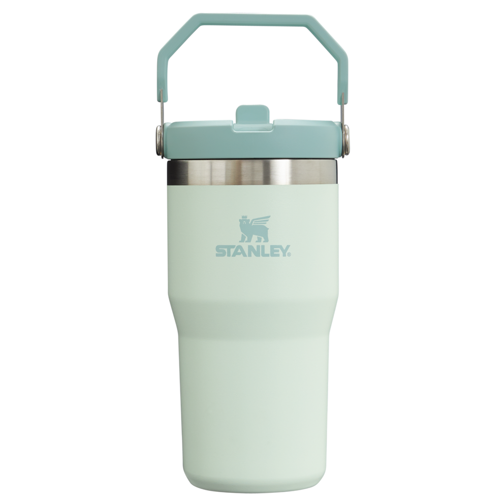 Stanley The IceFlow FlipStraw Tumbler Water Bottle 20 OZ In Mist Green