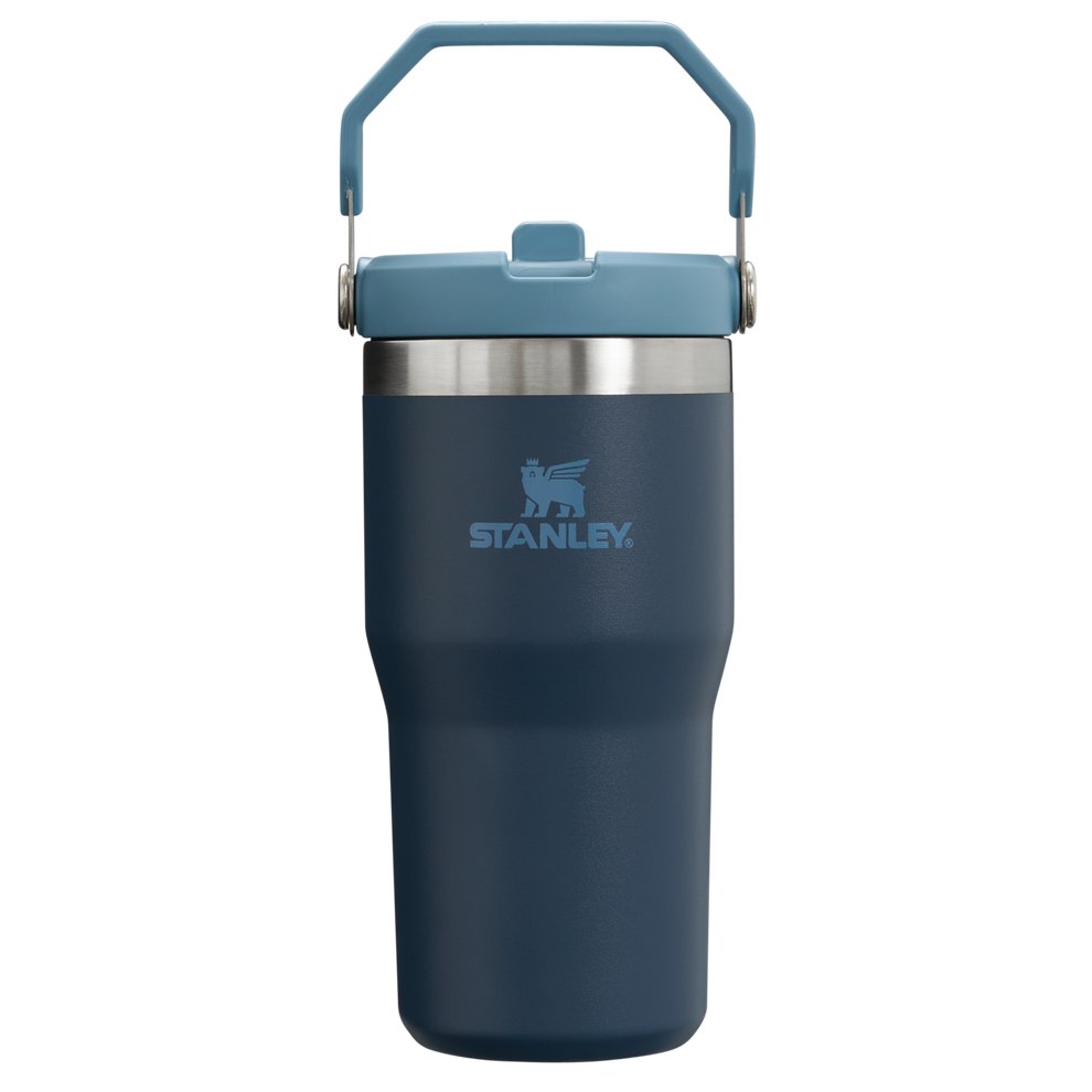 Stanley The IceFlow FlipStraw Tumbler Water Bottle 20 OZ In Navy Blue