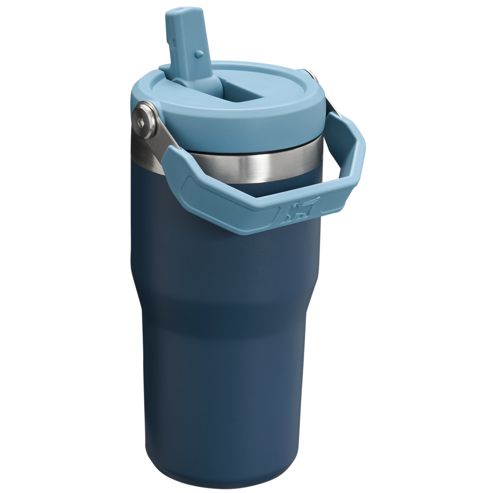 Stanley The IceFlow FlipStraw Tumbler Water Bottle 20 OZ In Navy Blue